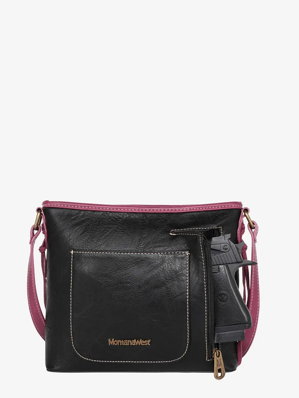 Montana West Cut-out Embroidered Floral Concealed Carry Crossbody