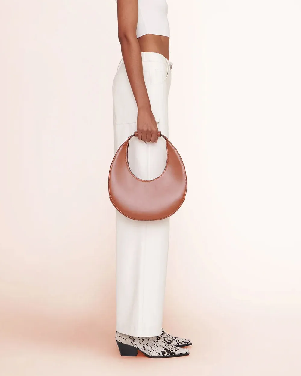 Moon Saddle Bag in Tan