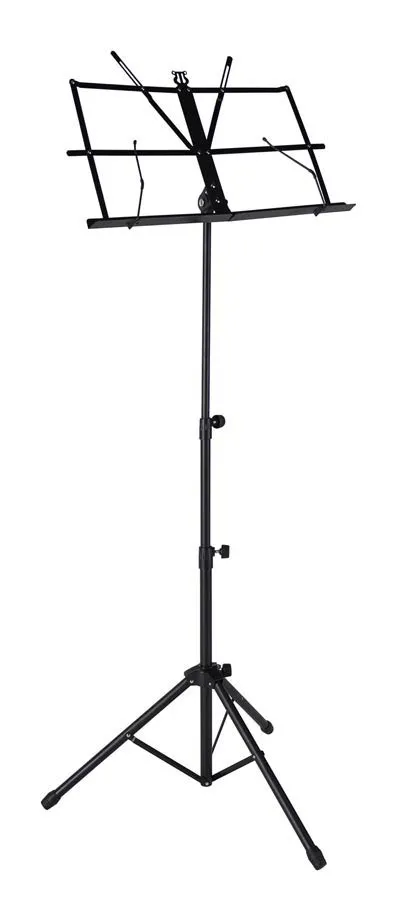 Music stand, foldable, including bag, black