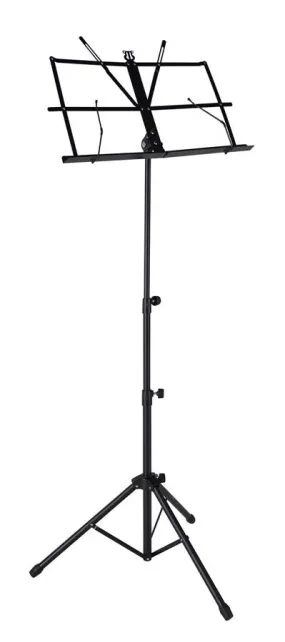 Music stand, foldable, including bag, black