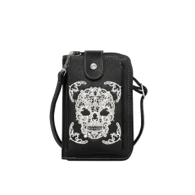 MW494-183  Montana West Sugar Skull Collection Phone Wallet/Crossbody