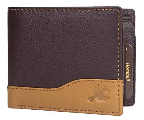 Navy Genuine Leather RFID Blocking Wallet