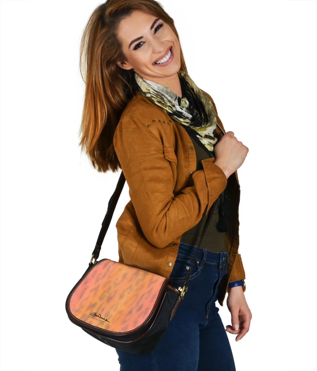 Ombre Leopard Saddle Shoulder Bag