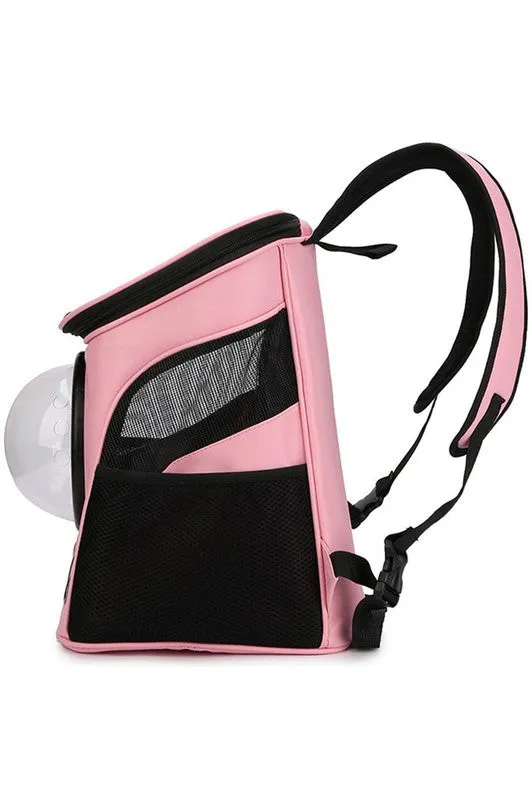 Open Top and Dome Ventilate Pet Carrier Backpack