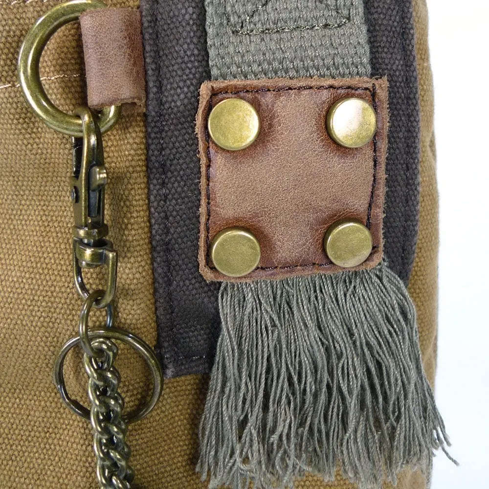 PATCH CROSSBODY BAG with Choice of Keychains, Toffy Dog Charm by Chala