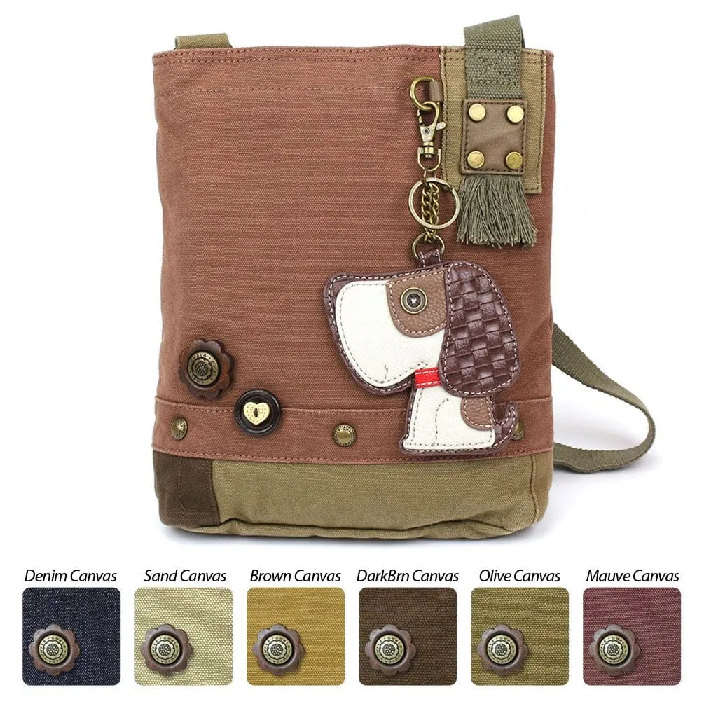 PATCH CROSSBODY BAG with Choice of Keychains, Toffy Dog Charm by Chala