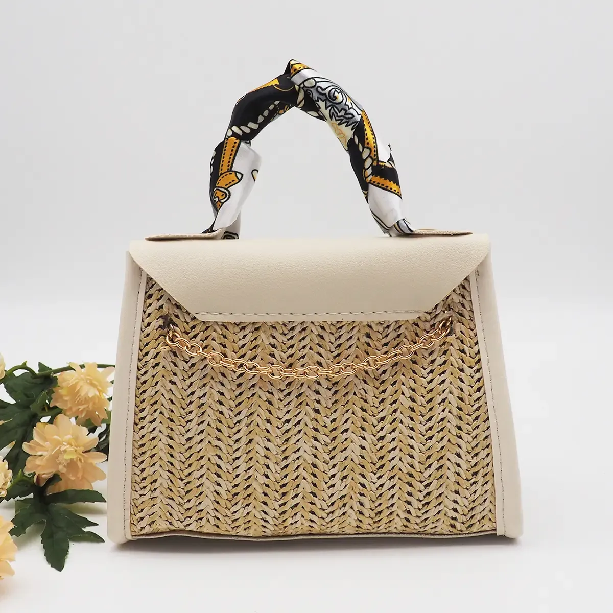 Paziye Straw Woven Crossbody Bag