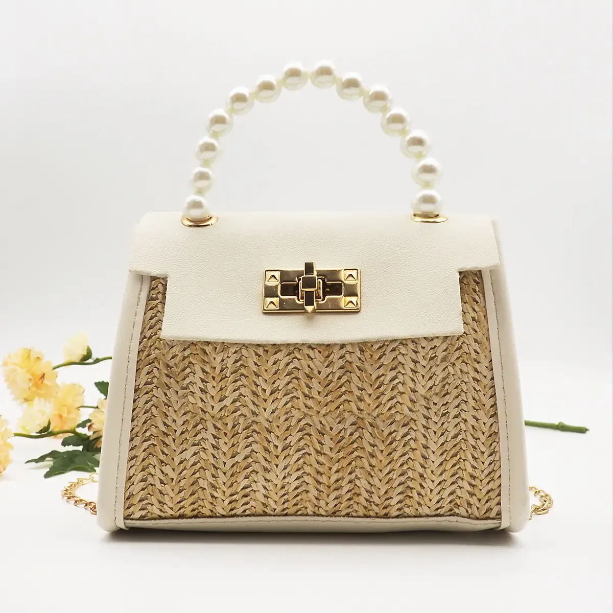 Paziye Straw Woven Crossbody Bag