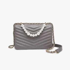 Pearl In Heart Crossbody Satchel