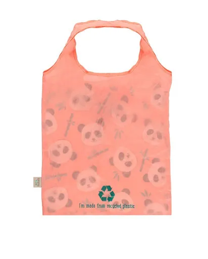 Penny Panda Foldable Shopper - Pink