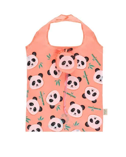 Penny Panda Foldable Shopper - Pink