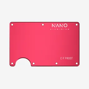 Personalised Front & Back Wallet Cover Plates (Volcano Red)