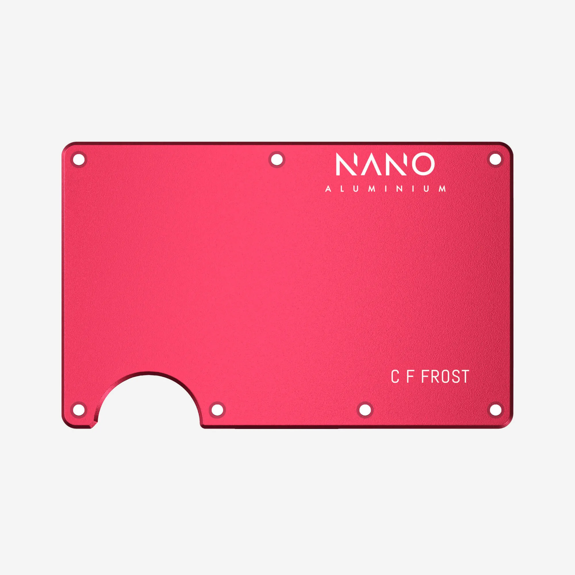 Personalised Front & Back Wallet Cover Plates (Volcano Red)