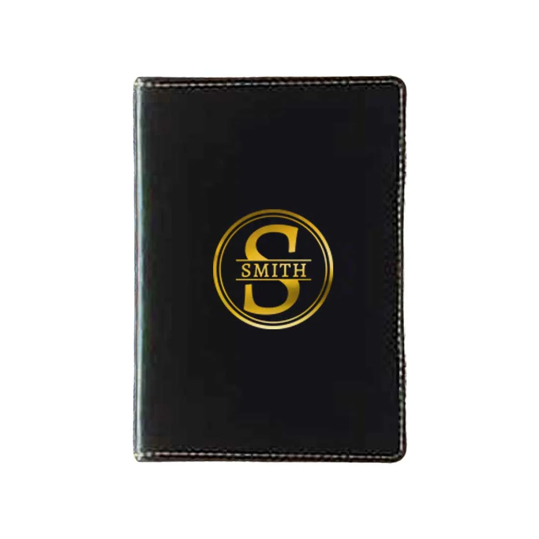 Personalized Vegan Leather Passport Holder Add Name - Monogram