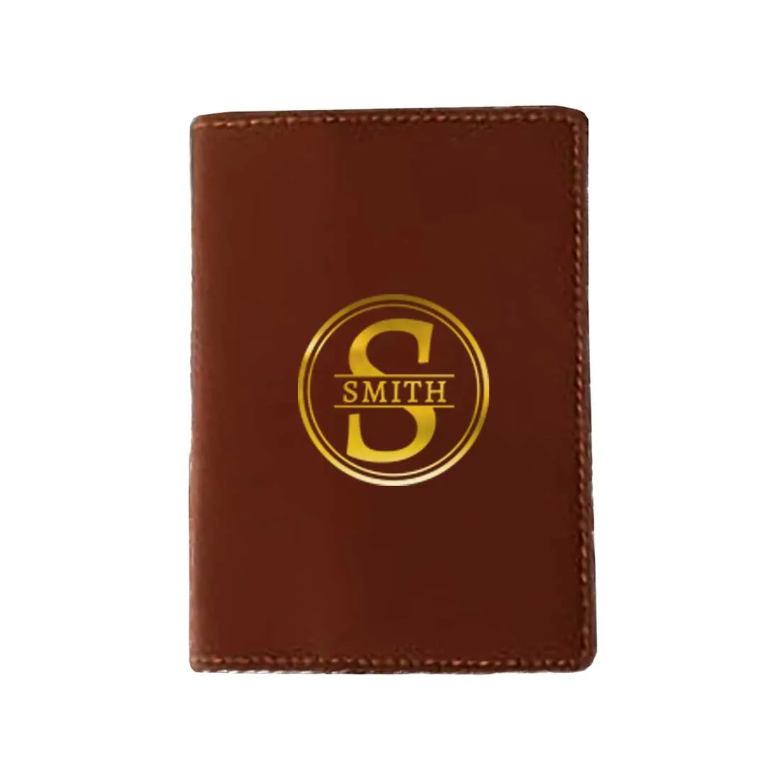 Personalized Vegan Leather Passport Holder Add Name - Monogram