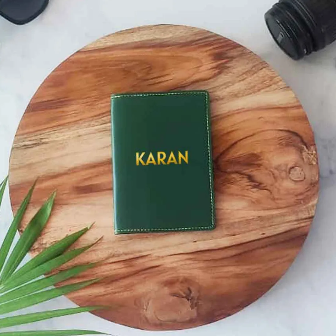 Personalized Vegan Leather Passport Holder for Men & Women - Add Name