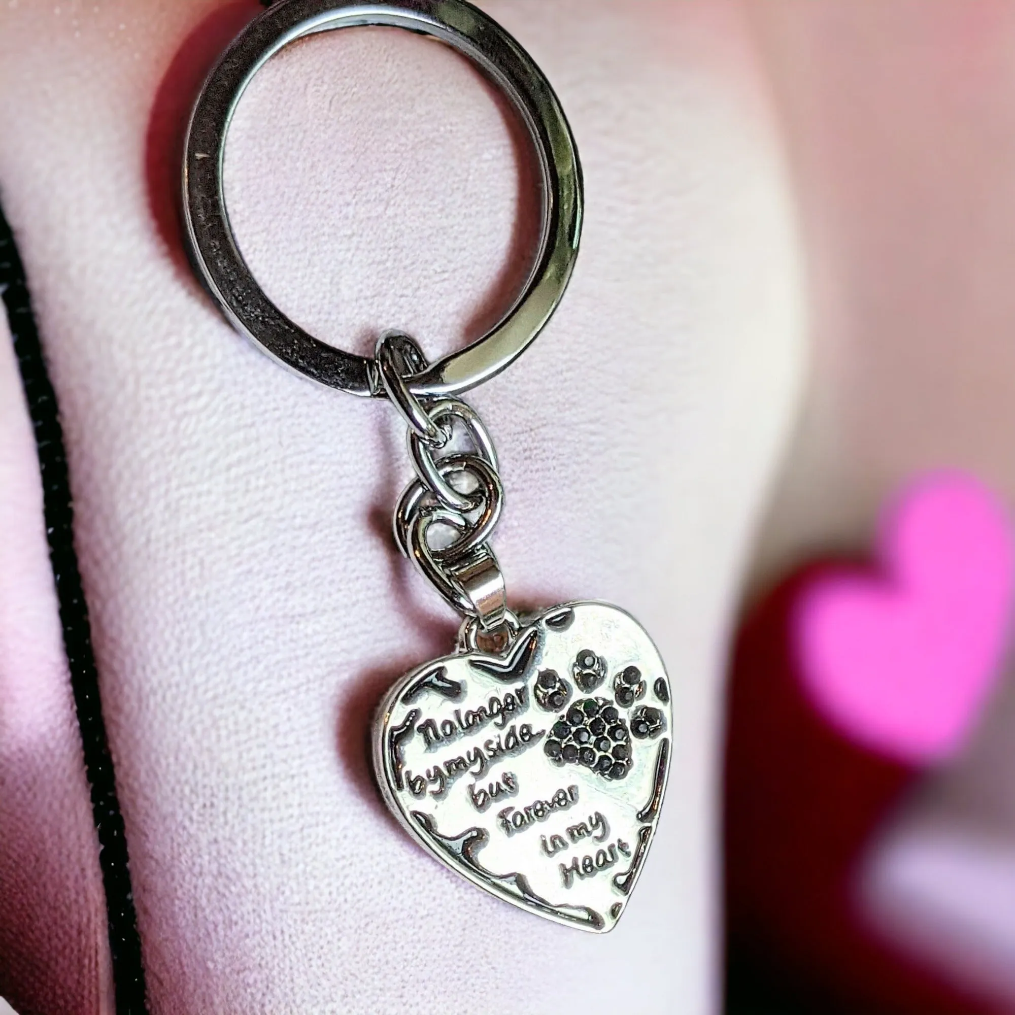 Pet Bereavement Heart Key Chain, Key Holder