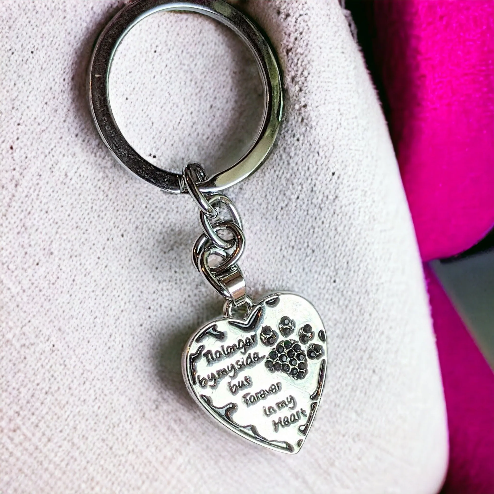 Pet Bereavement Heart Key Chain, Key Holder