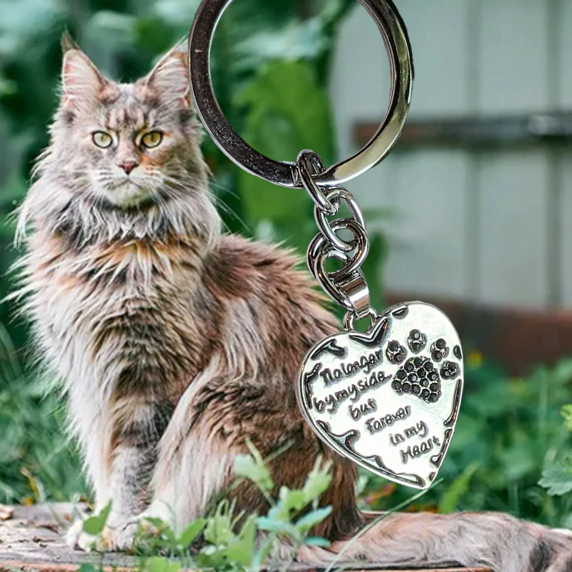 Pet Bereavement Heart Key Chain, Key Holder