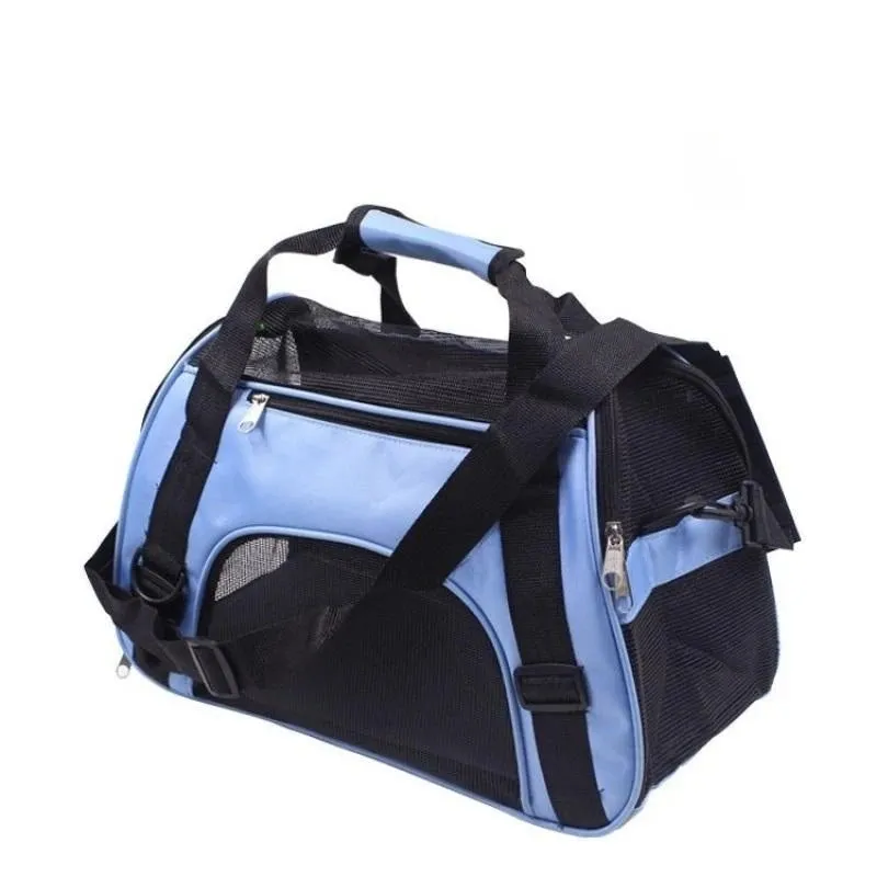 Portable Pet Carrier Bag - Foldable Mesh Travel Bag for Cats & Small Dogs