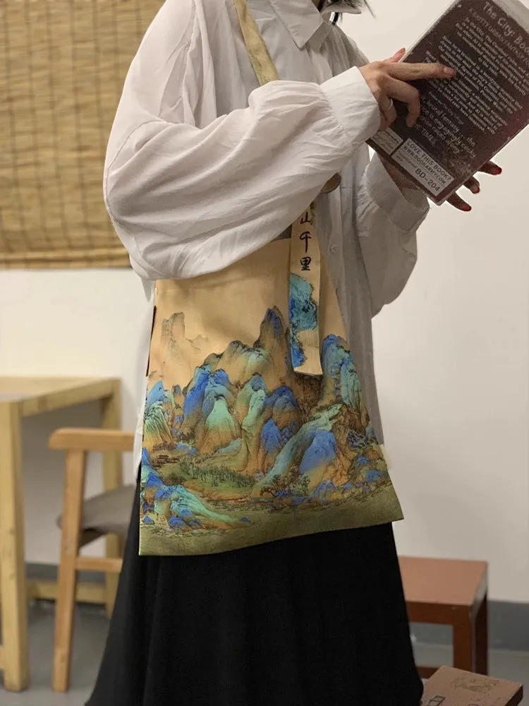 Qianli Jiangshan 千里江山 Thousand Mountains Painting Tote Bag