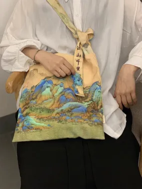 Qianli Jiangshan 千里江山 Thousand Mountains Painting Tote Bag