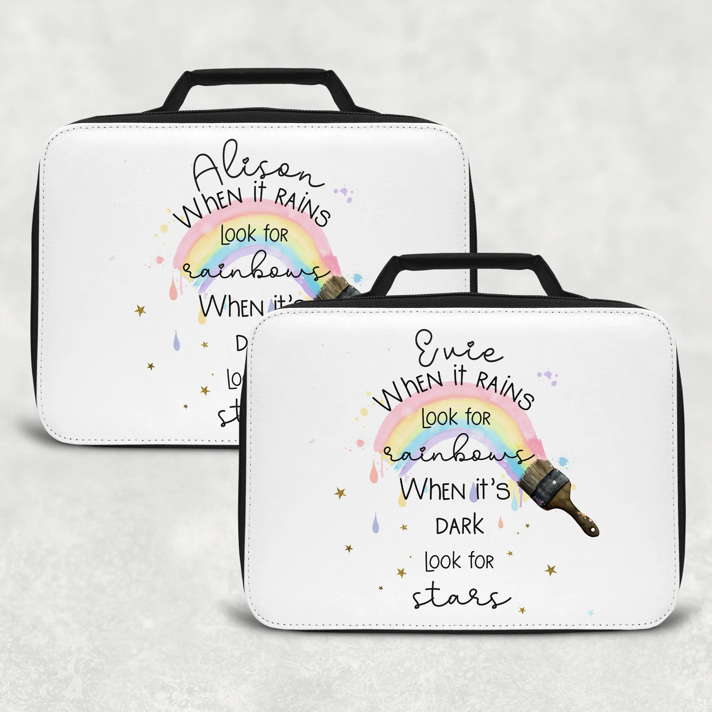 Rainbow Paintbrush Positivity Insulated Lunch Bag