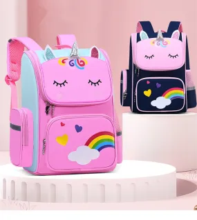 Rainbow Unicorn Primary School Backpack Lightweight Waterproof