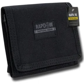 RapDom Tactical Black Rugged Tri-Fold Wallet