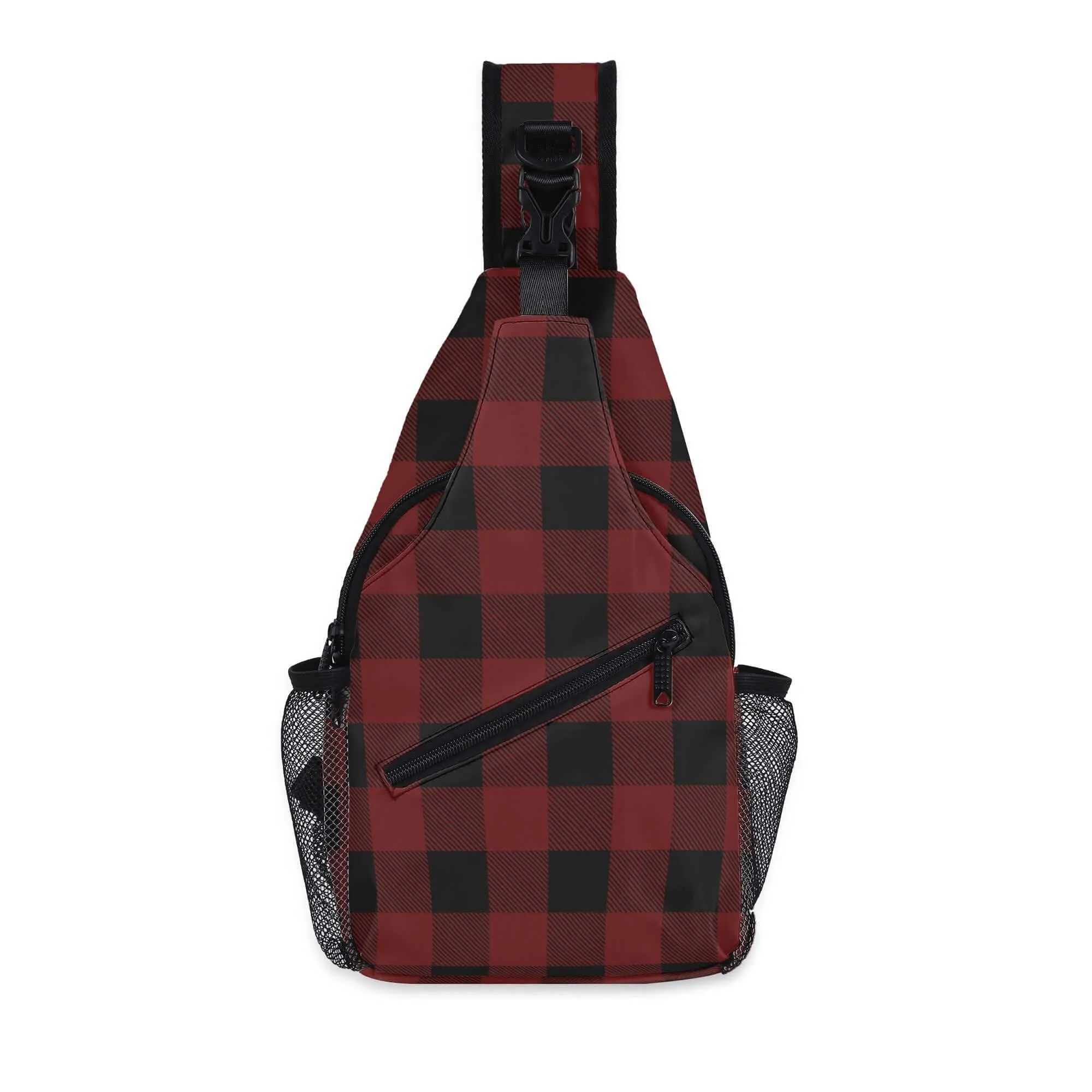 Red Buffalo Plaid Crossbody Bag