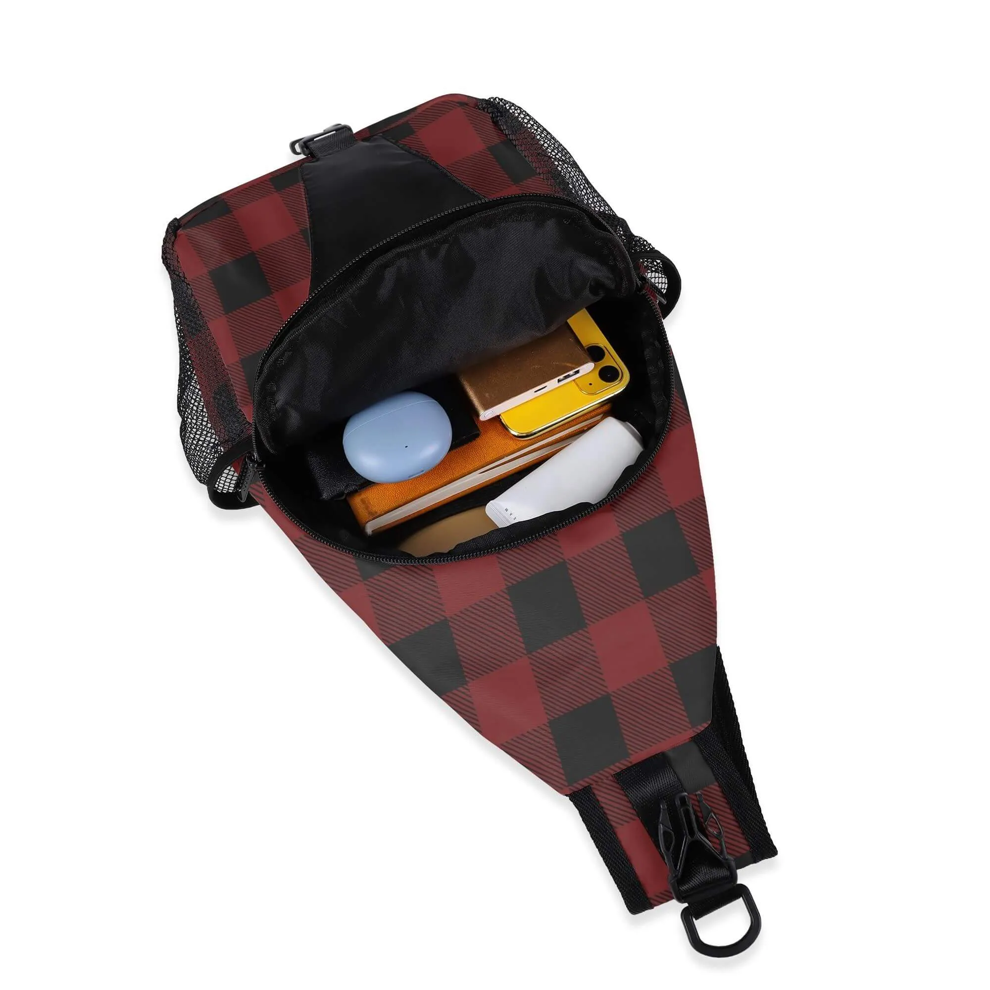 Red Buffalo Plaid Crossbody Bag