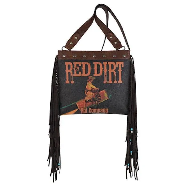 Red Dirt Hat Co Ladies Genuine Leather Rocket Cowgirl W/ Fringe Leather Concealed Carry Crossbody 24120948