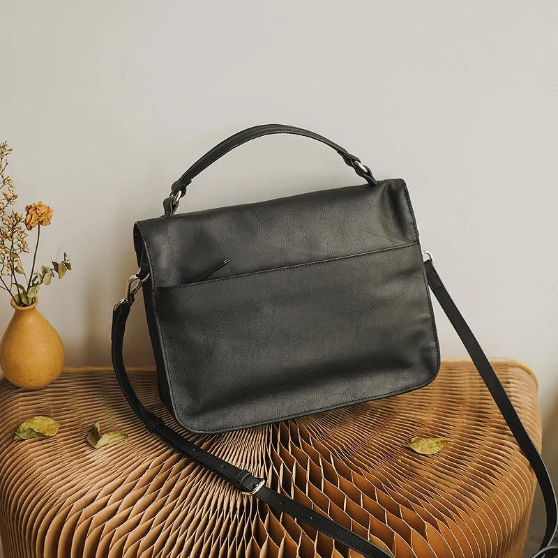 Retro Simple Leather Texture Messenger Bag | Handbag