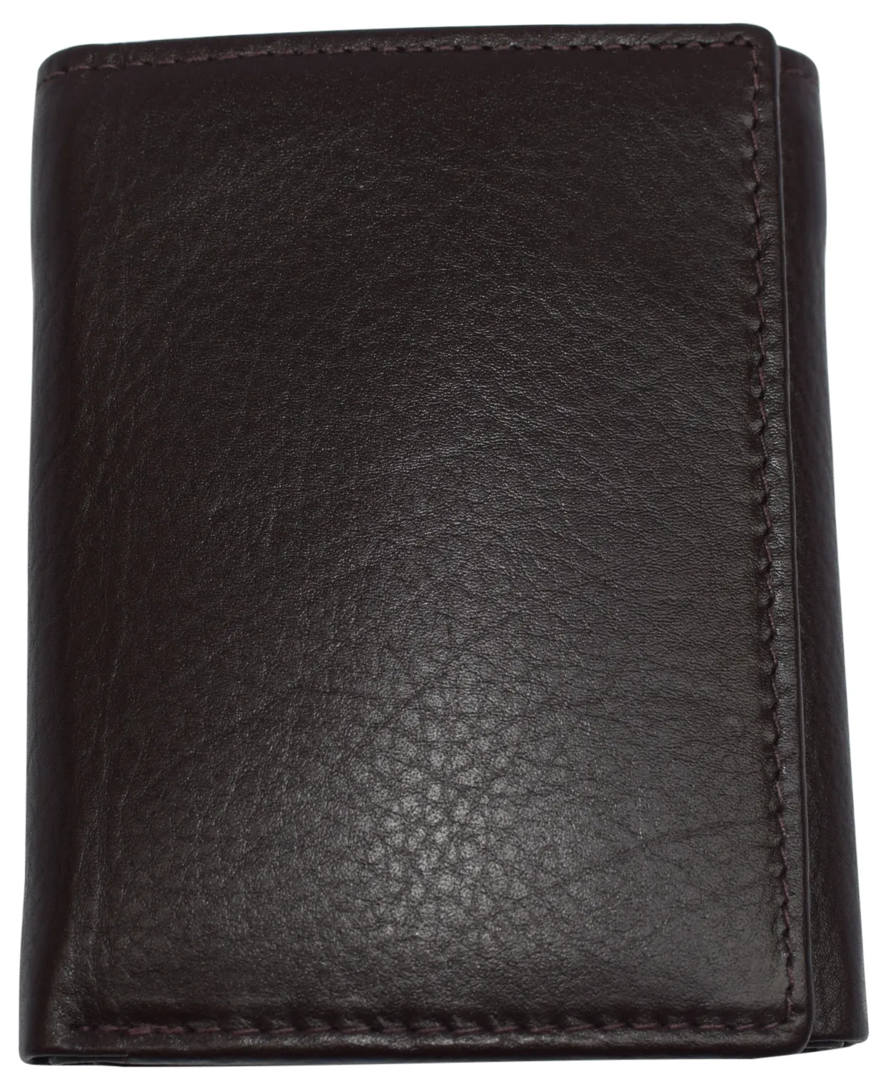 RFID Blocking Genuine Leather Trifold Classic Style Wallet 631107