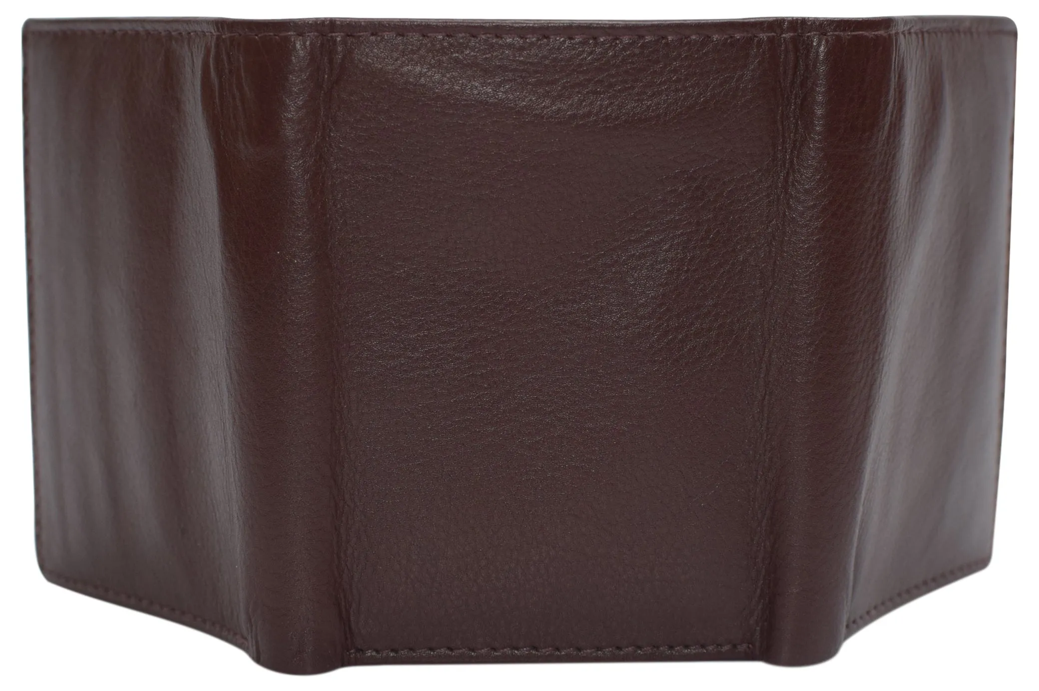 RFID Blocking Genuine Leather Trifold Classic Style Wallet 631107