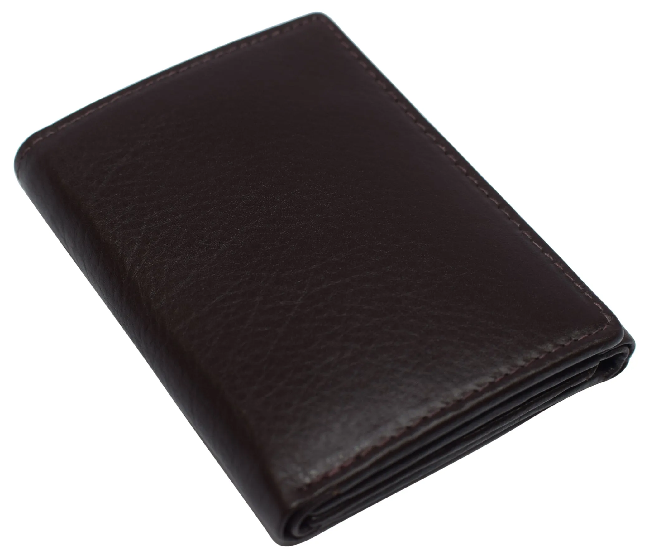 RFID Blocking Genuine Leather Trifold Classic Style Wallet 631107