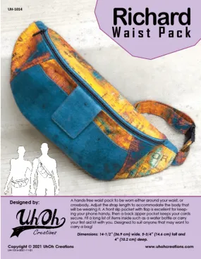 Richard Waist Pack by UhOh Creations (Printed Paper Pattern)