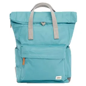 Roka Canfield B Medium Sustainable Nylon Backpack - Petrol Blue