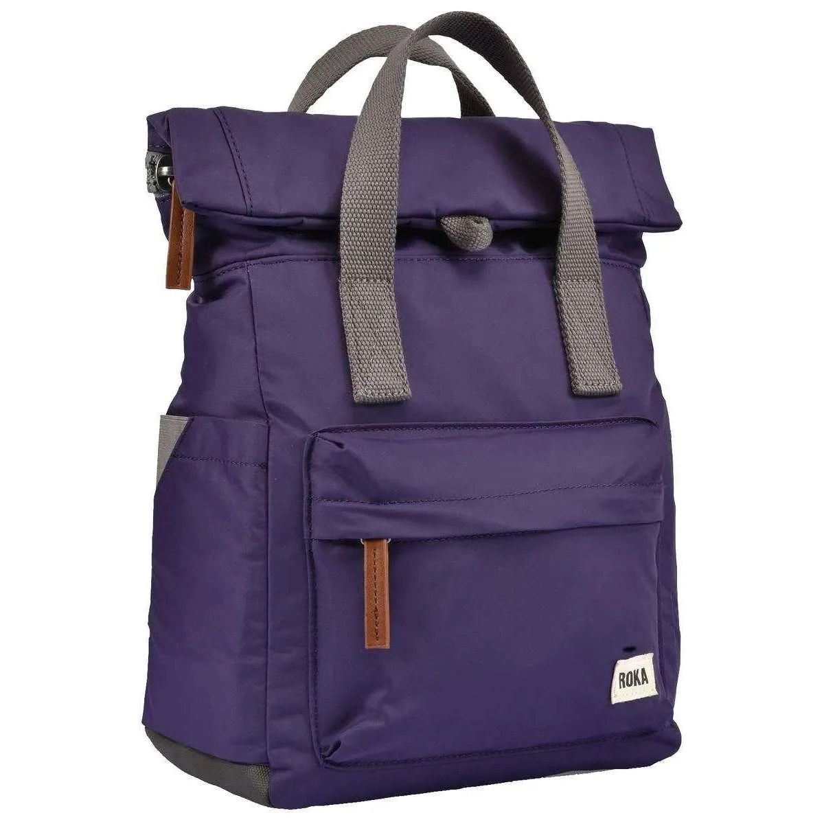 Roka Canfield B Small Sustainable Nylon Backpack - Mulberry Purple