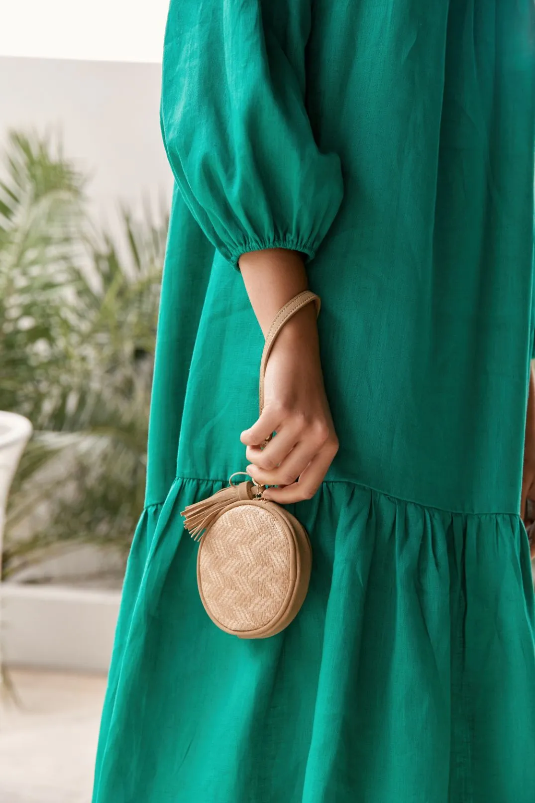 Round Coin Purse in Camel, Stone and Cream!