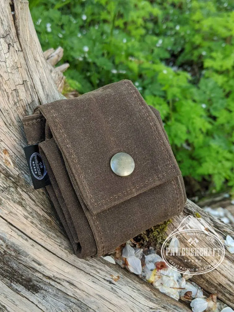 Rugged Waxed Canvas Foraging Bag, Hip Pouch by PNWBUSHCRAFT