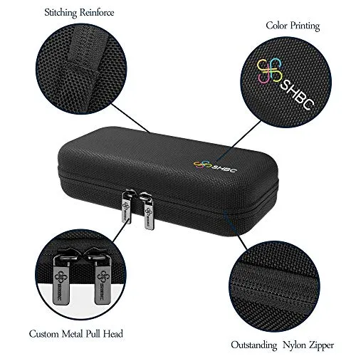 SHBC Insulin Cooler Travel Case for Diabetic Organize Medication Insulated Cooling Bag with 2 Ice Packs Black