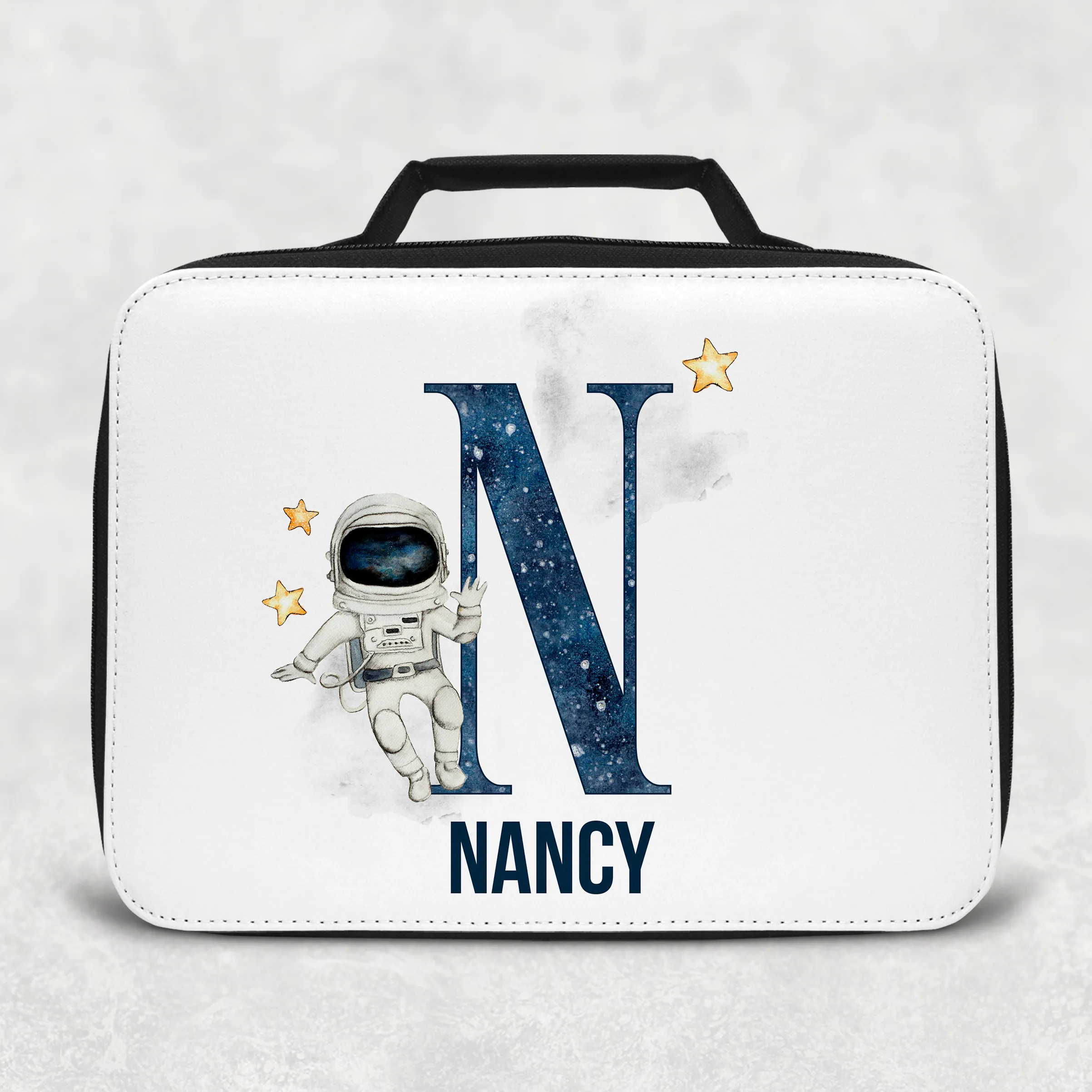 Space Alphabet Personalised Insulated Lunch Bag