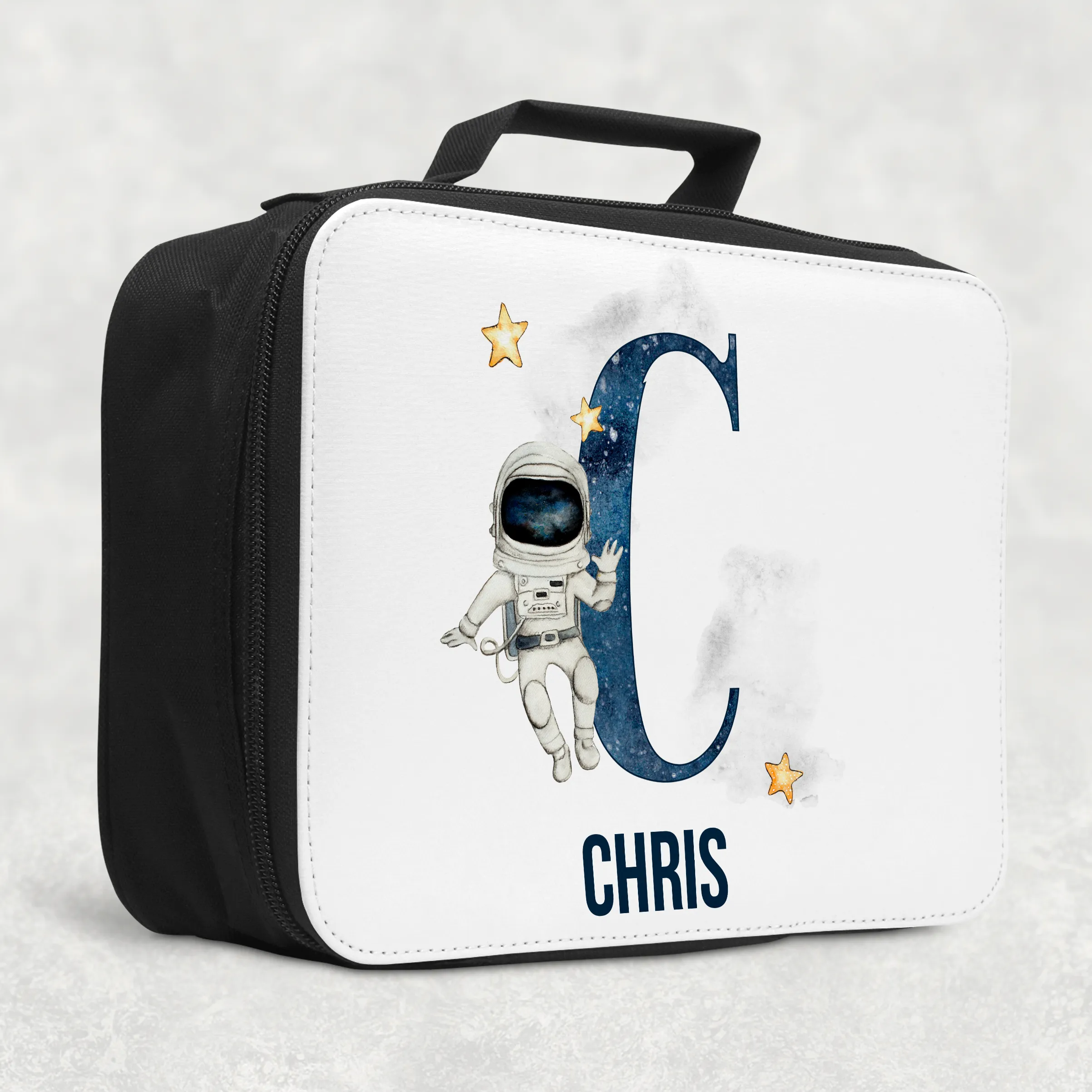 Space Alphabet Personalised Insulated Lunch Bag