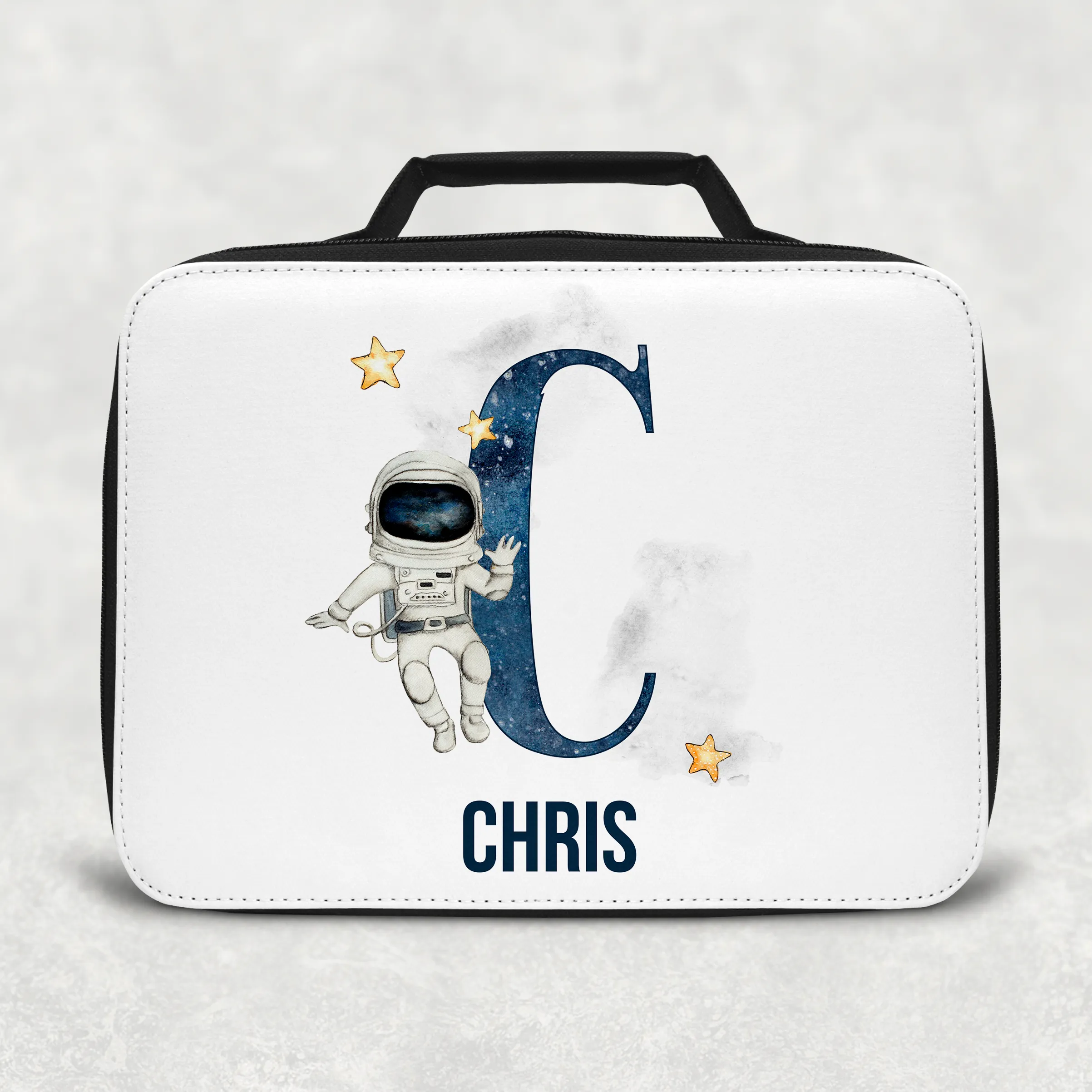 Space Alphabet Personalised Insulated Lunch Bag