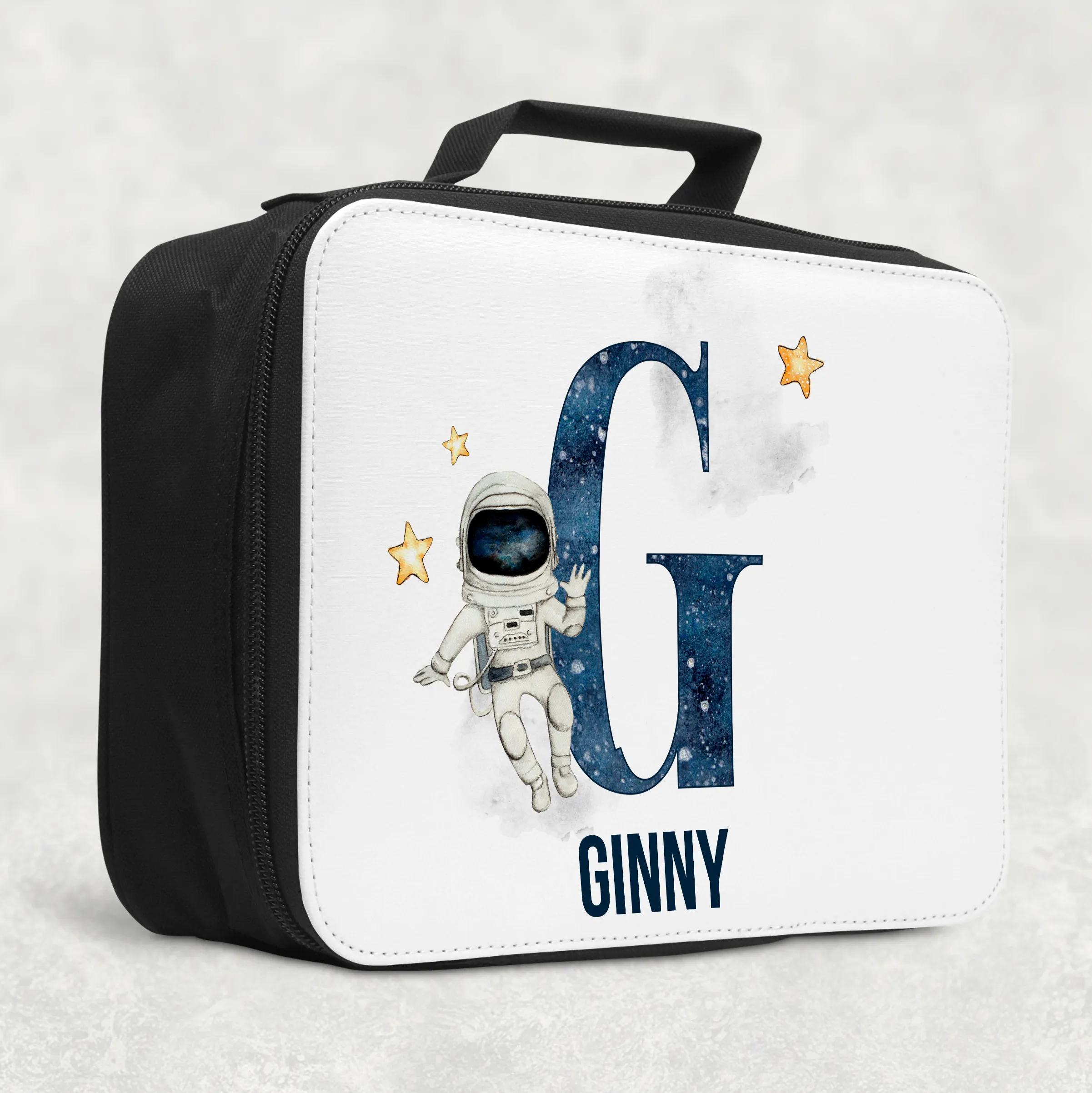 Space Alphabet Personalised Insulated Lunch Bag