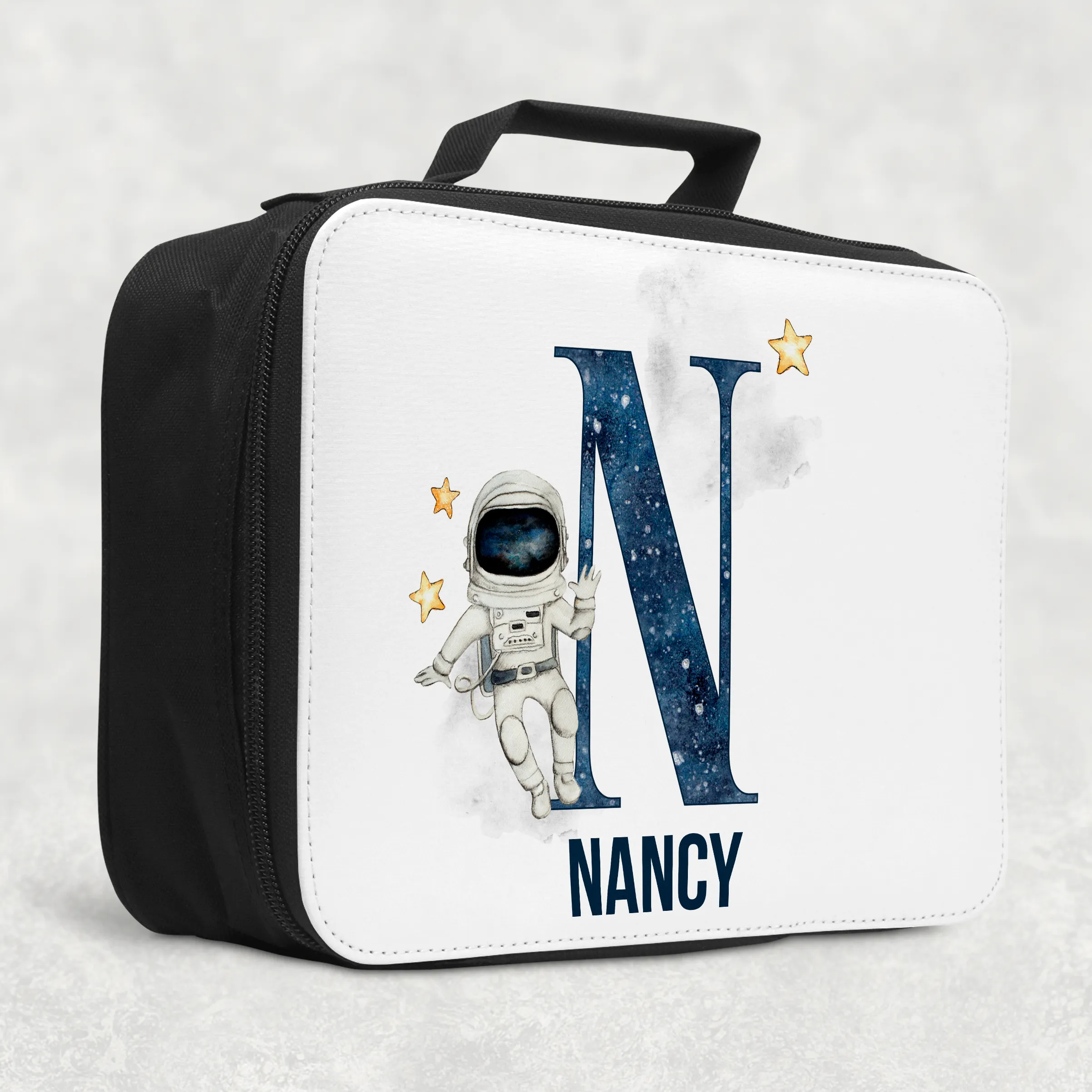 Space Alphabet Personalised Insulated Lunch Bag