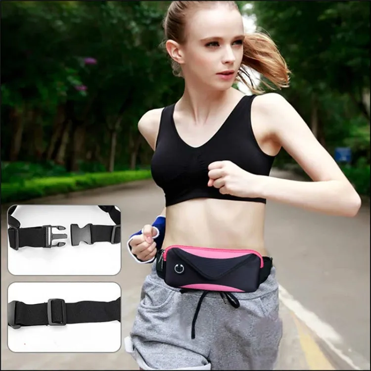 Sports Running Mobile Phone Waterproof Waist Bag, Specification:iPhone Universal(Purple)