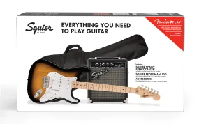 Squier Super Sonic Stratocaster Electric Guitar Pack - 2-Color Sunburst