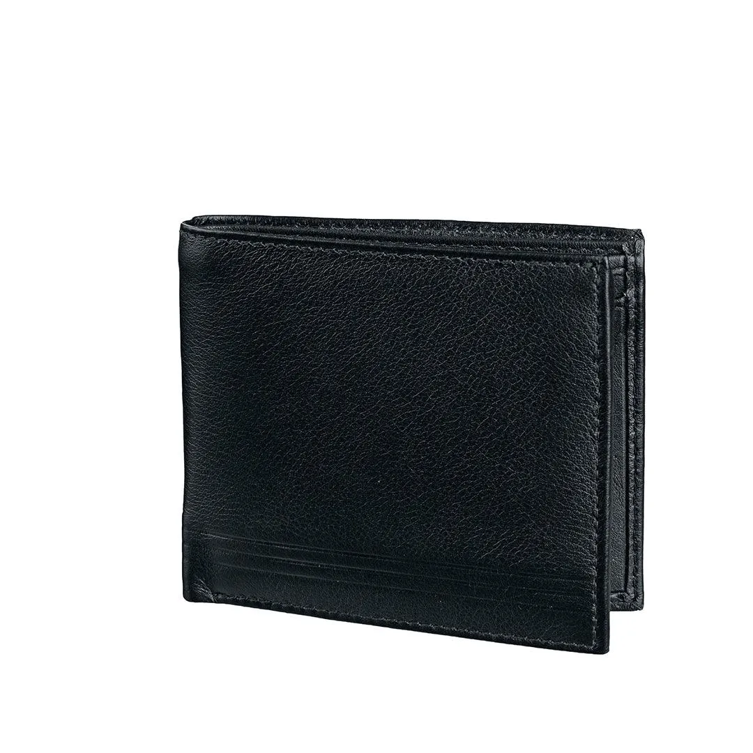 Streaks III Gents Genuine Leather Wallet for Men | Color: Brown & Black